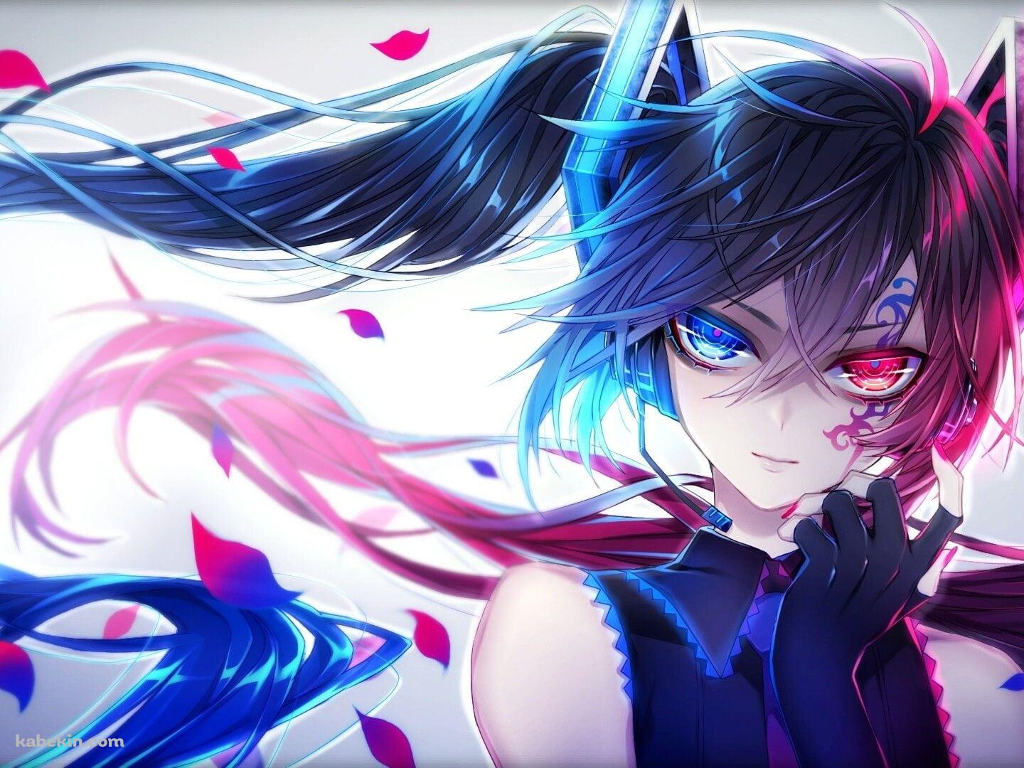 かっこいい初音ミク / オッドアイ / ナイトコアの壁紙(1440px x 1080px) 高画質 PC・デスクトップ用