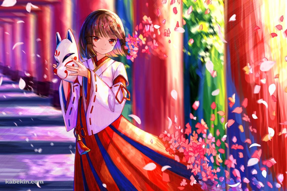 花散里 / 神櫻大祓 / 巫女 / 原神の壁紙(1152px x 768px) 高画質 PC・デスクトップ用