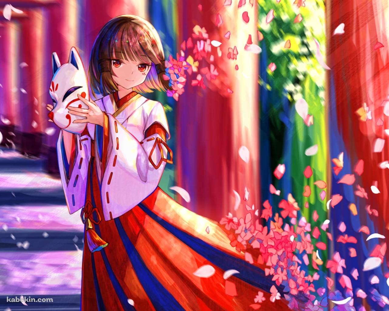 花散里 / 神櫻大祓 / 巫女 / 原神の壁紙(1280px x 1024px) 高画質 PC・デスクトップ用