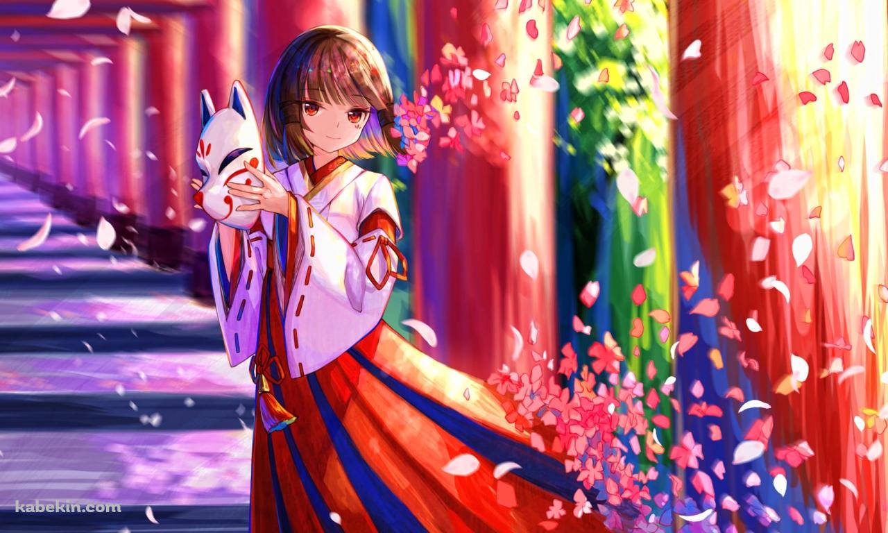 花散里 / 神櫻大祓 / 巫女 / 原神の壁紙(1280px x 768px) 高画質 PC・デスクトップ用