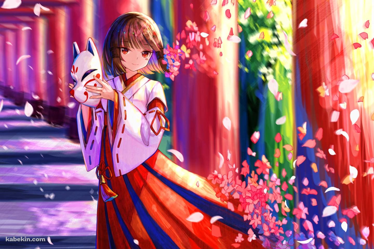 花散里 / 神櫻大祓 / 巫女 / 原神の壁紙(1440px x 960px) 高画質 PC・デスクトップ用