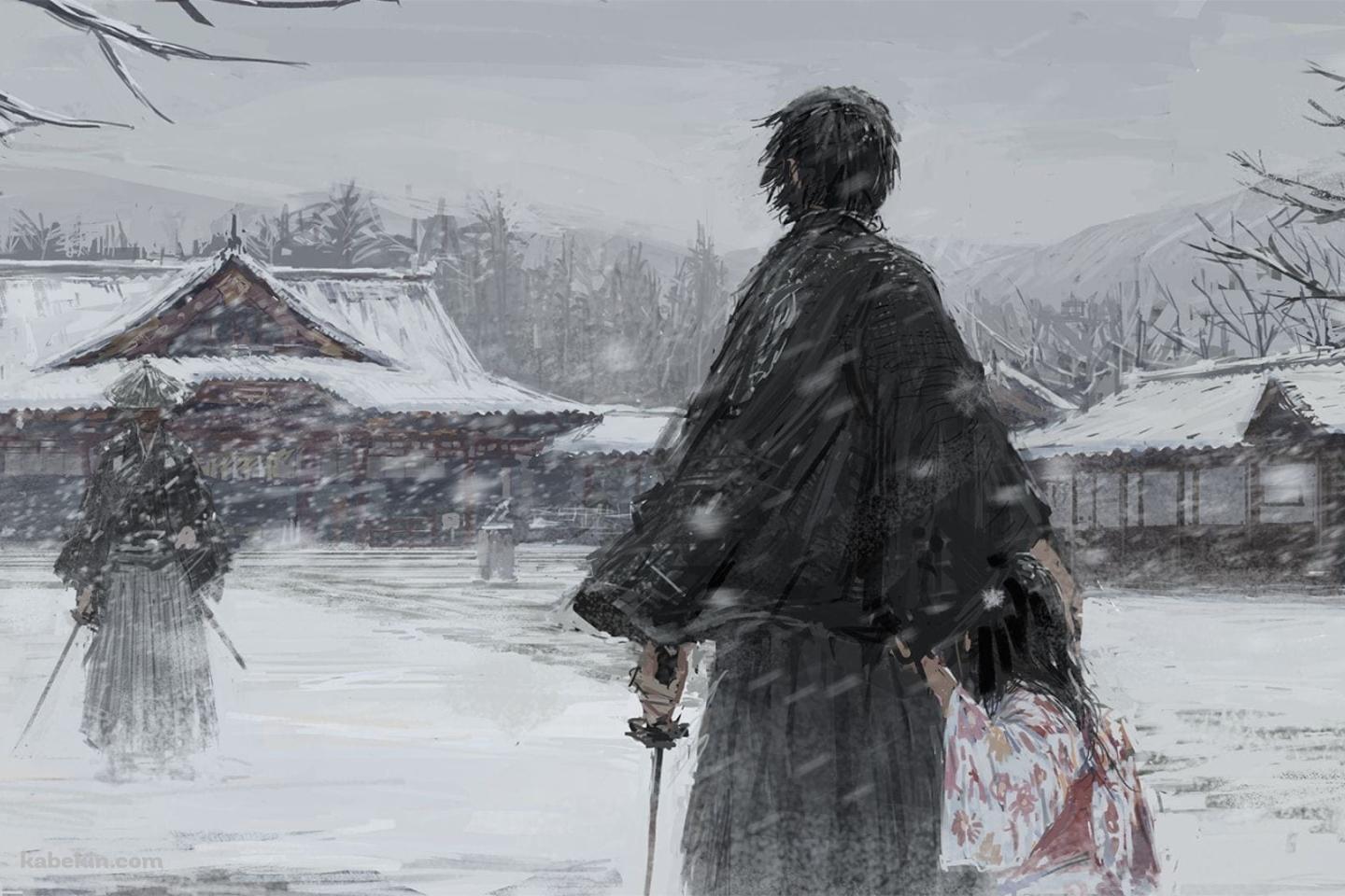 雪の中の決闘 / 侍の壁紙(1440px x 960px) 高画質 PC・デスクトップ用