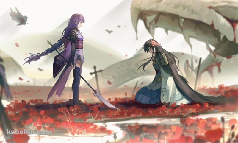 かっこいい原神 / 雷電 / ドラゴンの壁紙(800px x 480px) 高画質 PC・デスクトップ用
