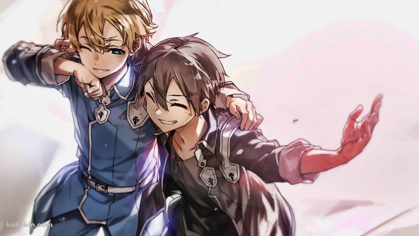 キリトとユージオ / SAO / Sword Art Online Alicization / ファンアート / イラストの壁紙(1391px x 783px) 高画質 PC・デスクトップ用