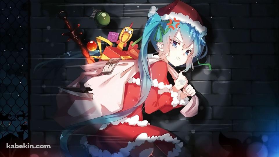 サンタコスしてるめっちゃ急いでる初音ミクの壁紙(960px x 540px) 高画質 PC・デスクトップ用