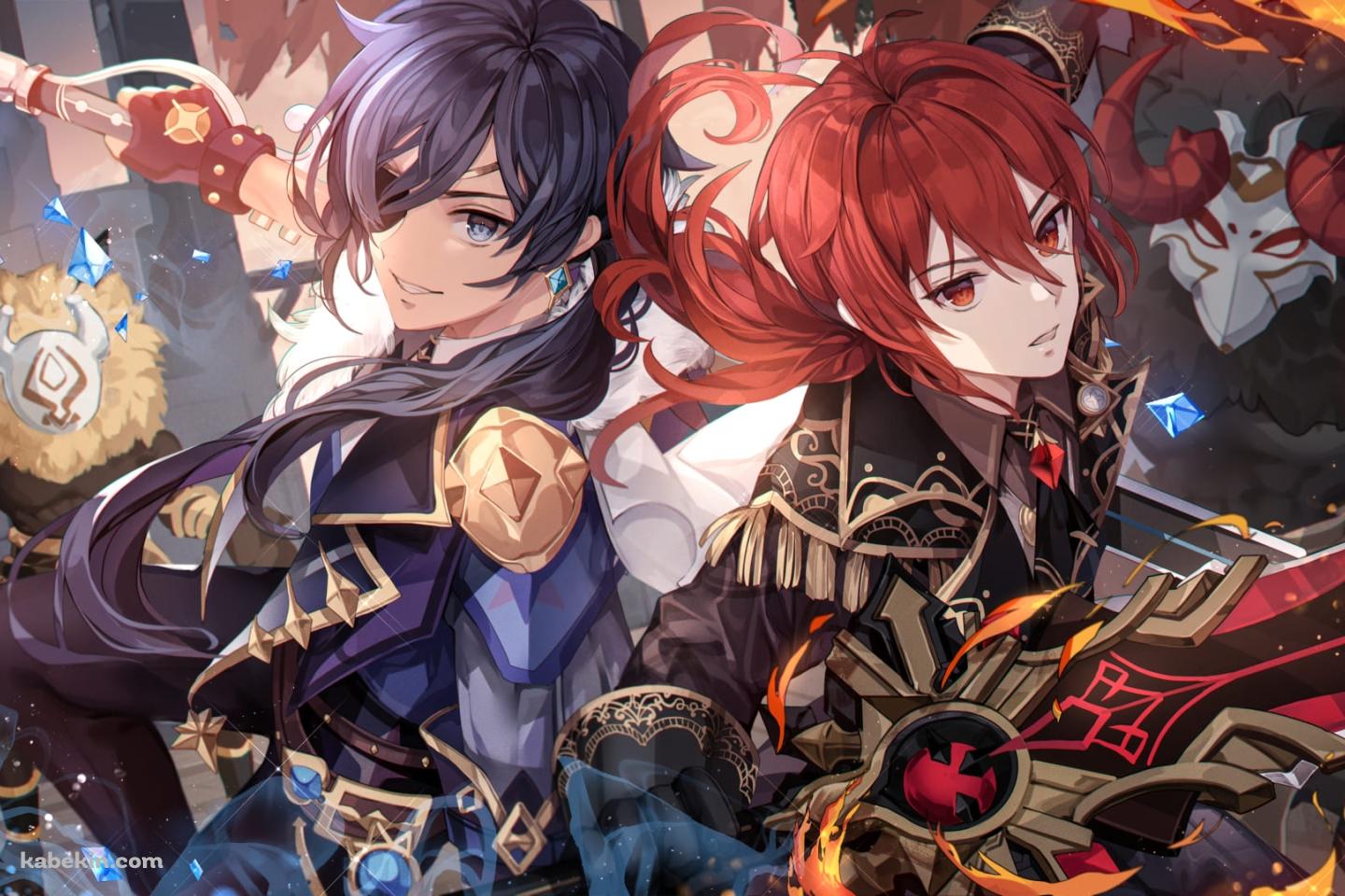 ディルック・ラグヴィンド / ガイア・アルベリヒ / かっこいい / 原神の壁紙(1440px x 960px) 高画質 PC・デスクトップ用