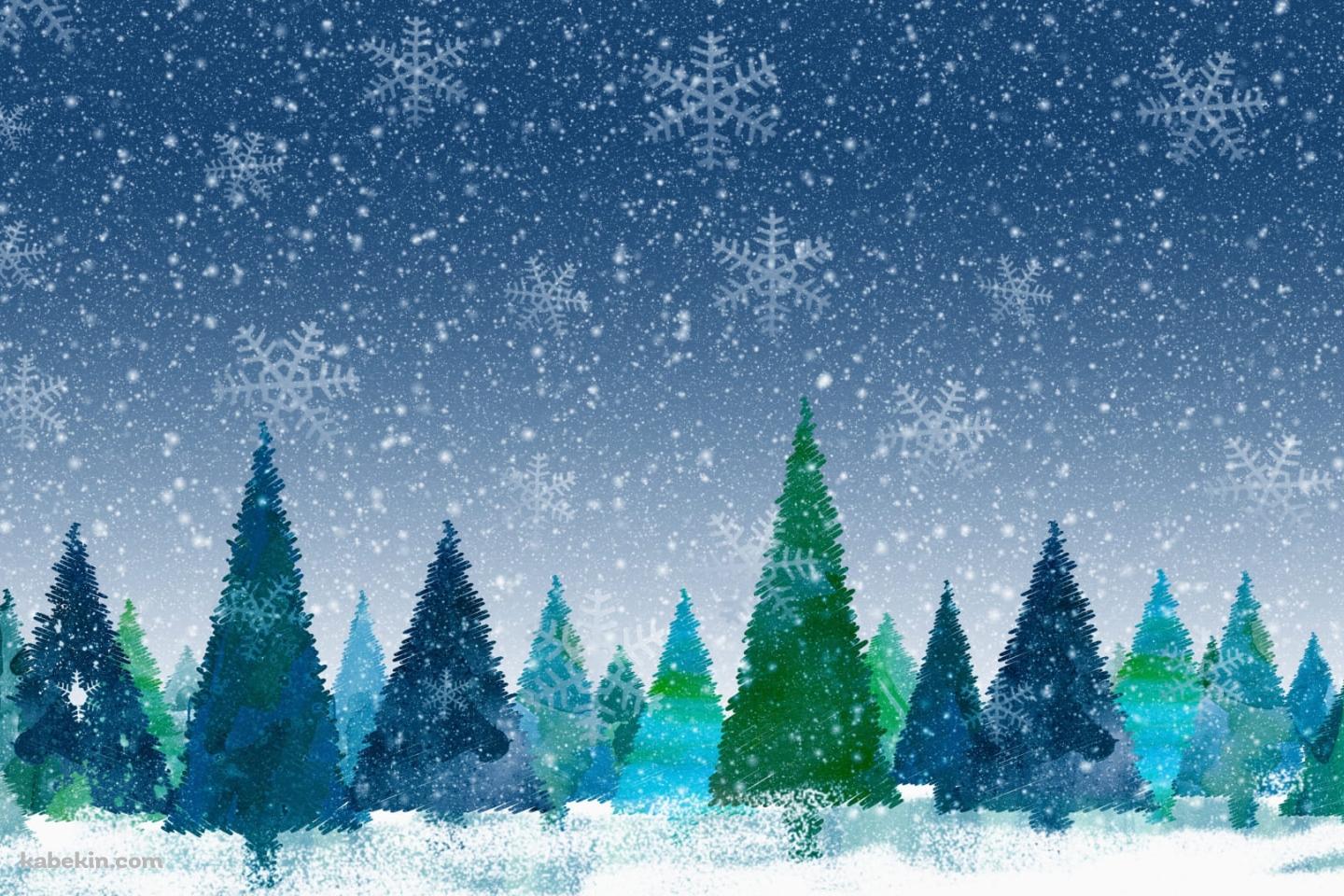 雪の結晶 / 森 / 雪景色 / 冬の壁紙(1440px x 960px) 高画質 PC・デスクトップ用
