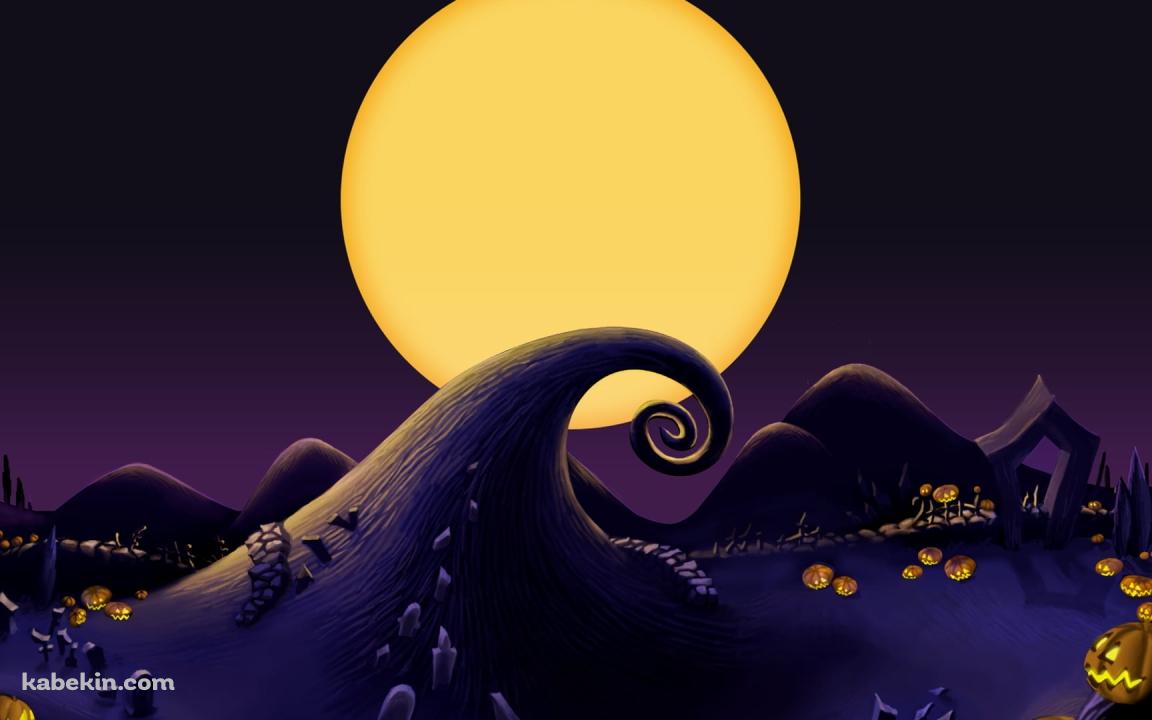 ナイトメアー・ビフォア・クリスマス / 満月 / The Nightmare Before Christmasの壁紙(1152px x 720px) 高画質 PC・デスクトップ用