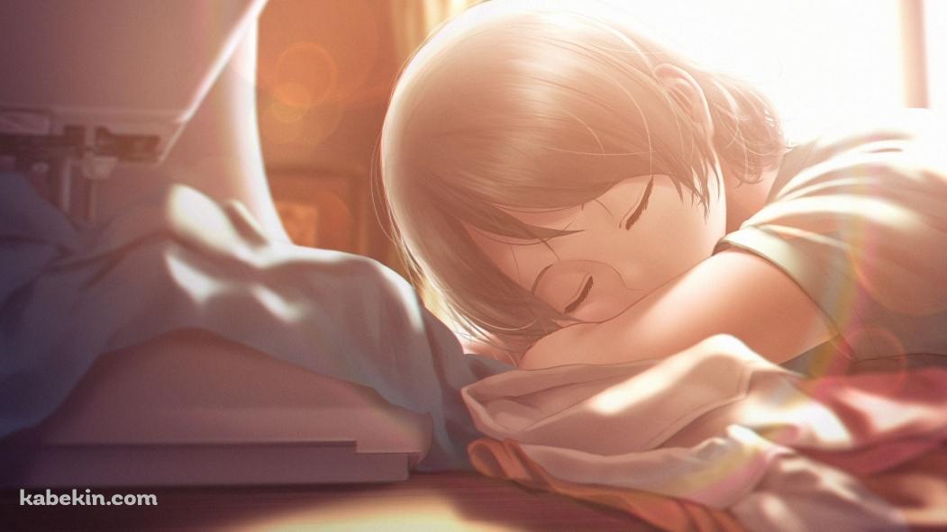 居眠りする渡辺 曜 / ラブライブ！サンシャイン！！ / ファンアート / イラストの壁紙(1051px x 591px) 高画質 PC・デスクトップ用