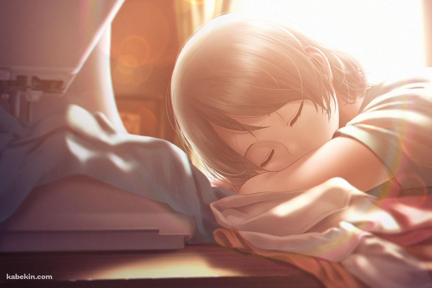 居眠りする渡辺 曜 / ラブライブ！サンシャイン！！ / ファンアート / イラストの壁紙(1440px x 960px) 高画質 PC・デスクトップ用