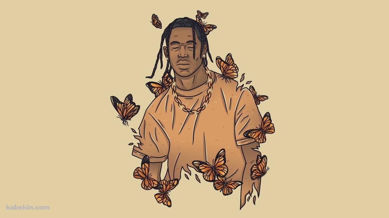 トラヴィス・スコット / Travis scott / ラッパーの壁紙(1366px x 768px) 高画質 PC・デスクトップ用