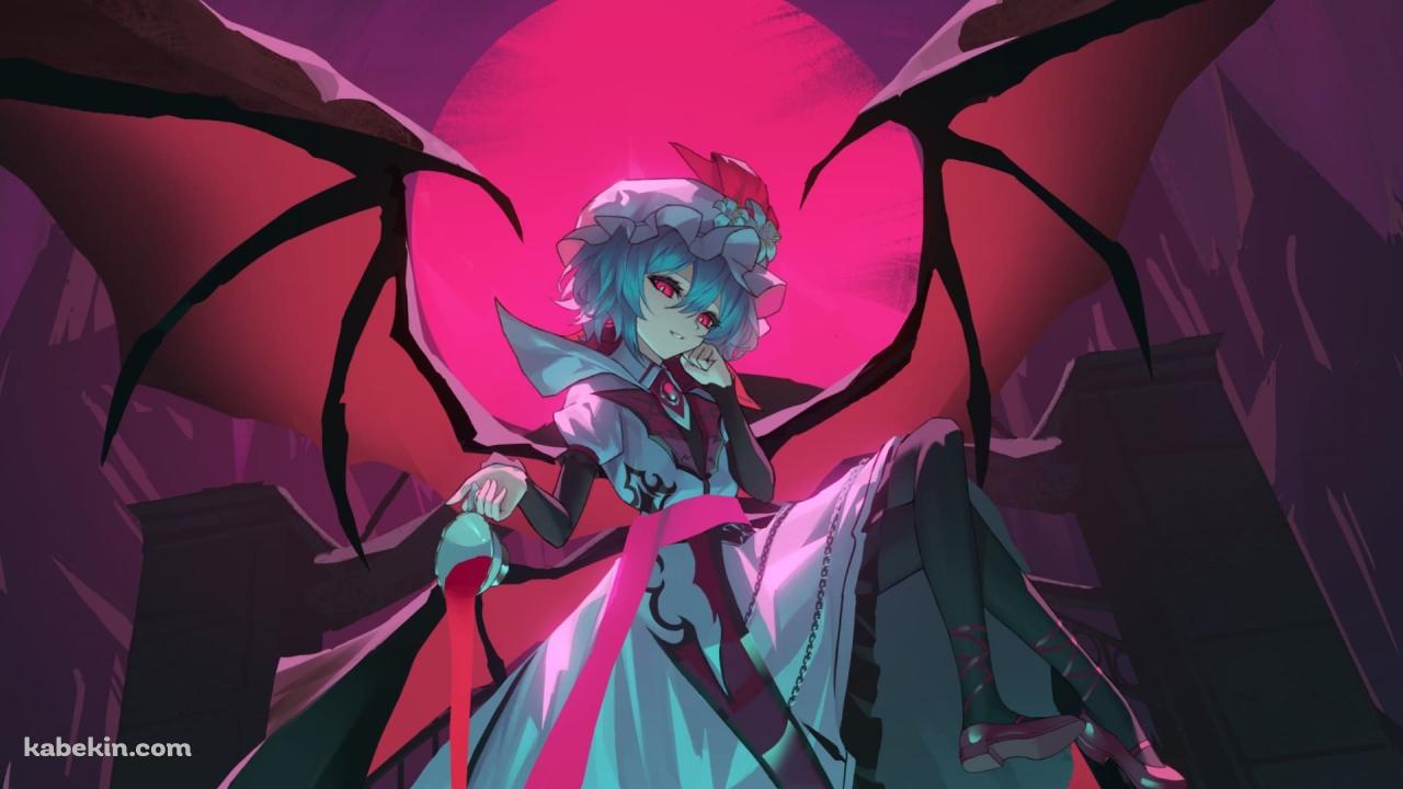 妖艶な雰囲気のレミリア・スカーレット / 東方の壁紙(1280px x 720px) 高画質 PC・デスクトップ用