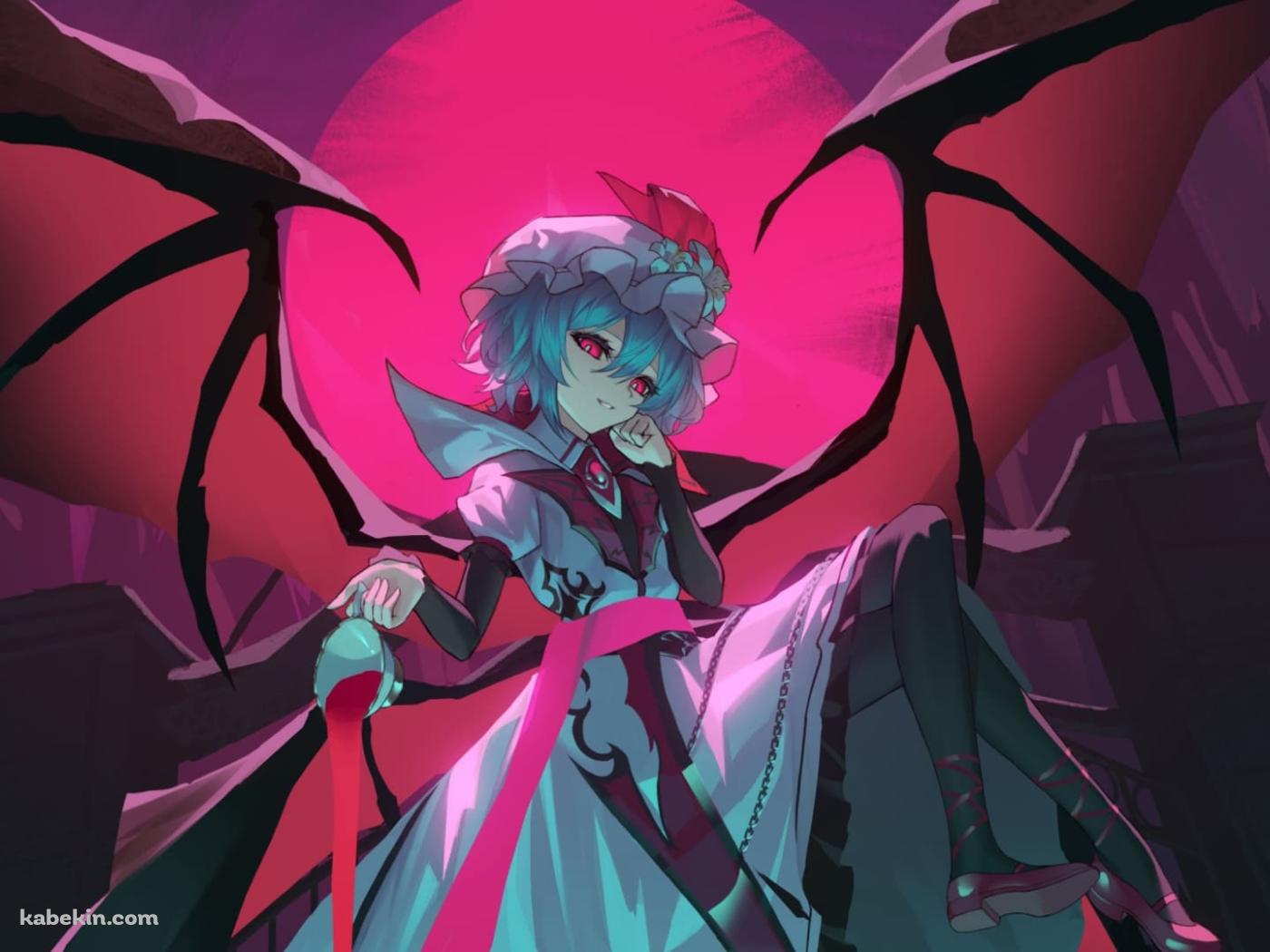 妖艶な雰囲気のレミリア・スカーレット / 東方の壁紙(1400px x 1050px) 高画質 PC・デスクトップ用