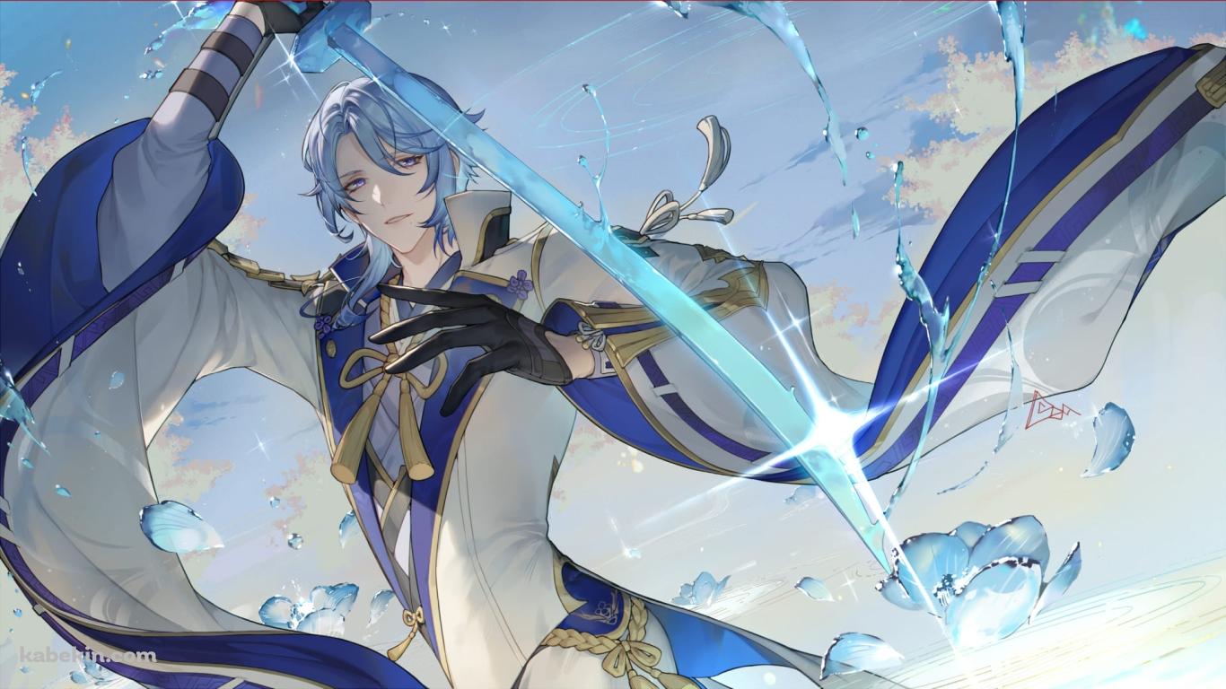 かっこいい神里綾人 / 原神の壁紙(1366px x 768px) 高画質 PC・デスクトップ用