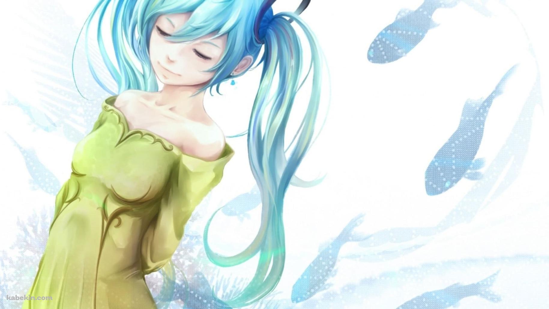 魚と初音ミク / ボカロの壁紙(1829px x 1029px) 高画質 PC・デスクトップ用