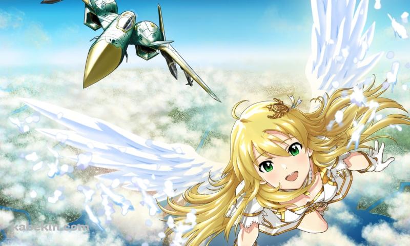 空飛ぶ星井美希 / エースコンバット / アイマス / アイドルマスター / ファンアート / イラストの壁紙(800px x 480px) 高画質 PC・デスクトップ用