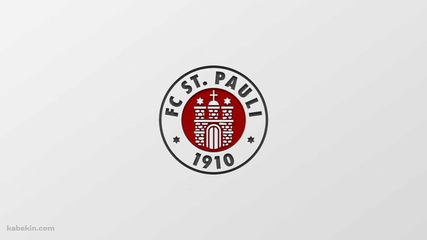 FCザンクトパウリ / FC St Pauli / ロゴ / 白の壁紙(1366px x 768px) 高画質 PC・デスクトップ用