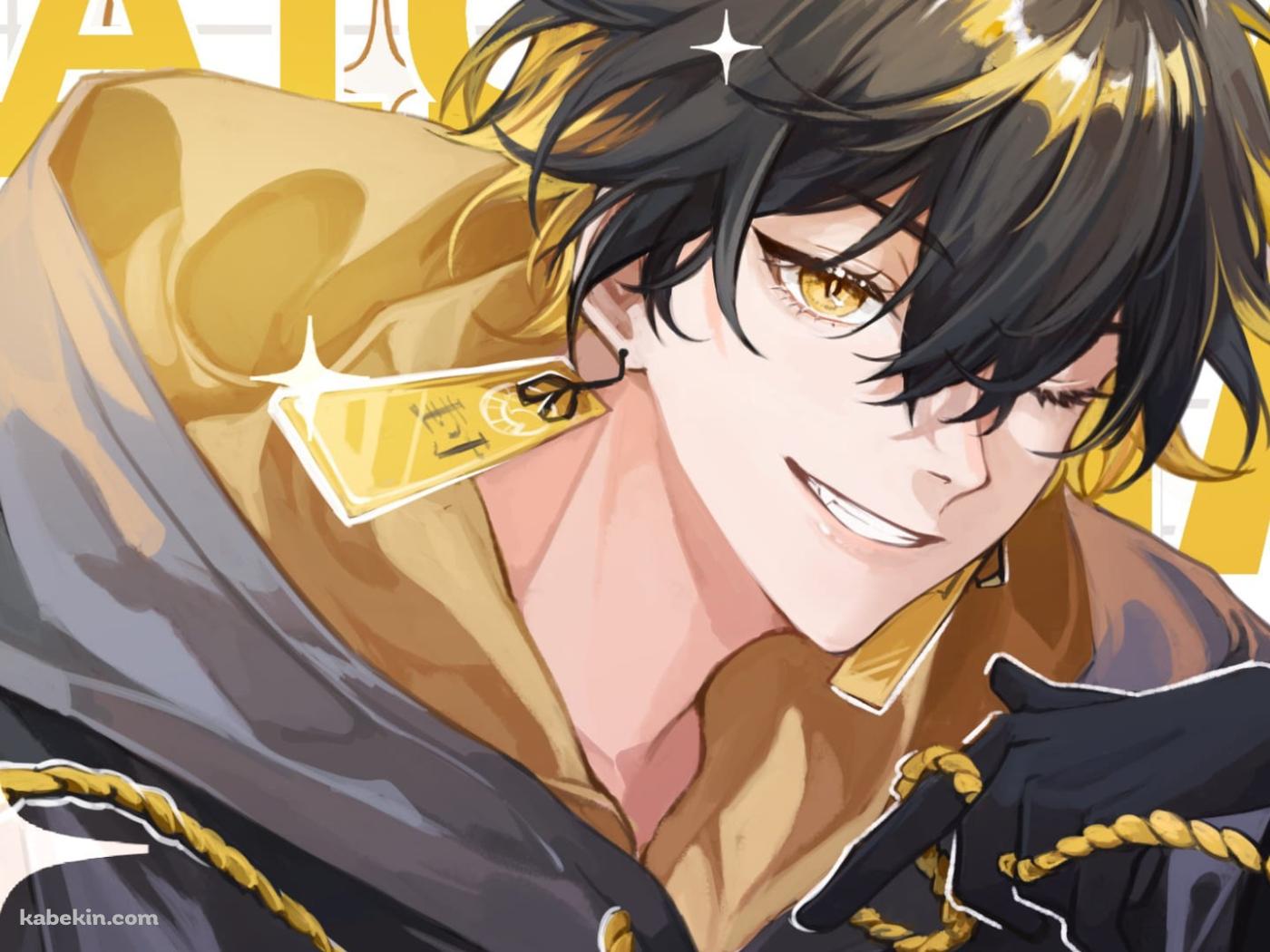 夜十神封魔(やとがみふうま) / かっこいい / バーチャルYoutuber / ホロスターズ / ファンアート / イラストの壁紙(1400px x 1050px) 高画質 PC・デスクトップ用