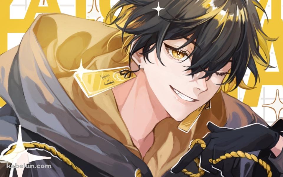 夜十神封魔(やとがみふうま) / かっこいい / バーチャルYoutuber / ホロスターズ / ファンアート / イラストの壁紙(960px x 600px) 高画質 PC・デスクトップ用