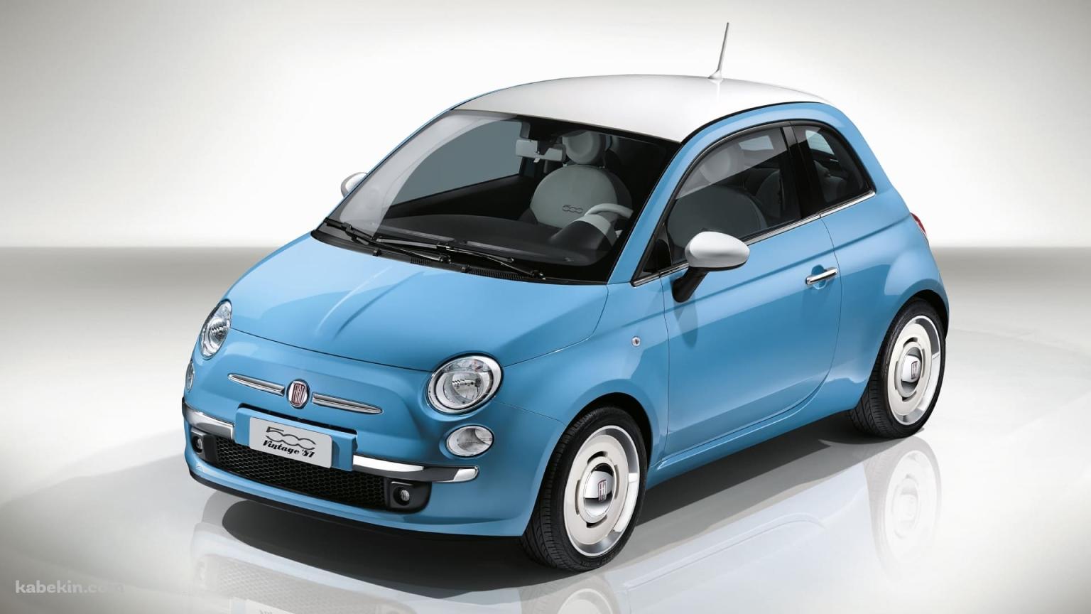水色のフィアット / Fiat / 500の壁紙(1536px x 864px) 高画質 PC・デスクトップ用