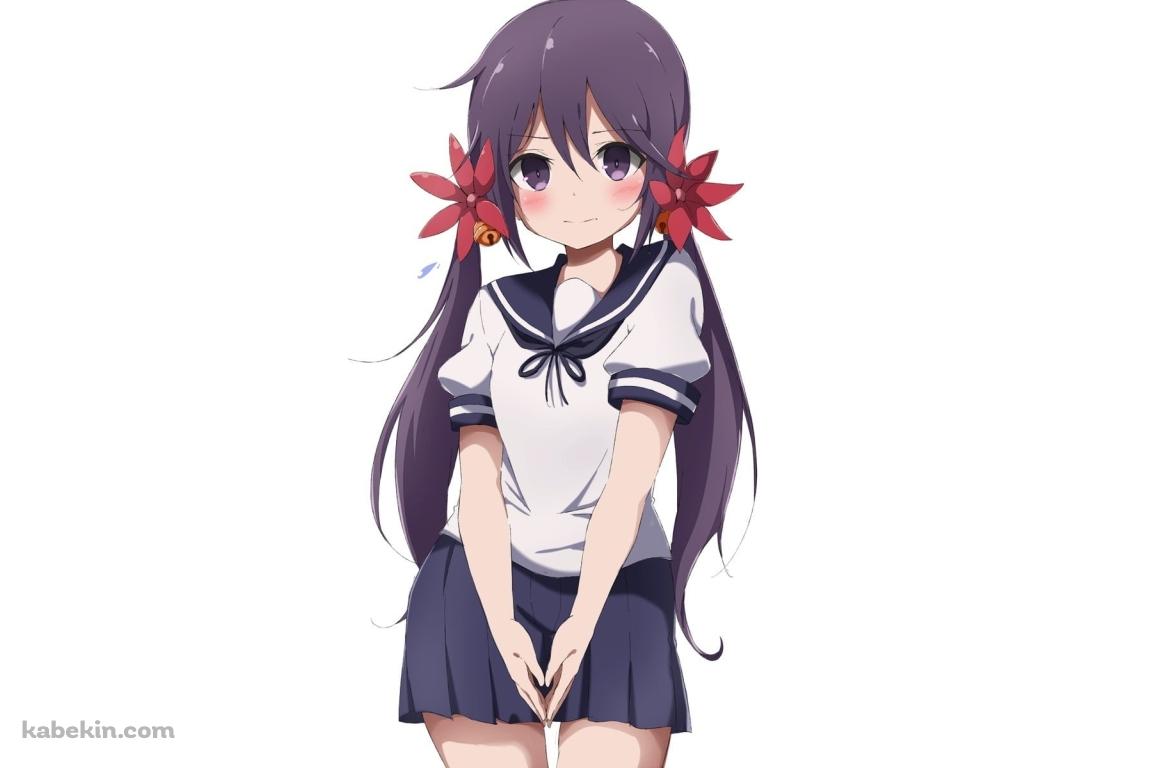 曙 / かわいい / セーラー服 / 赤い花 / 女子高生 / セーラー服 / 艦隊これくしょん / 艦これの壁紙(1152px x 768px) 高画質 PC・デスクトップ用