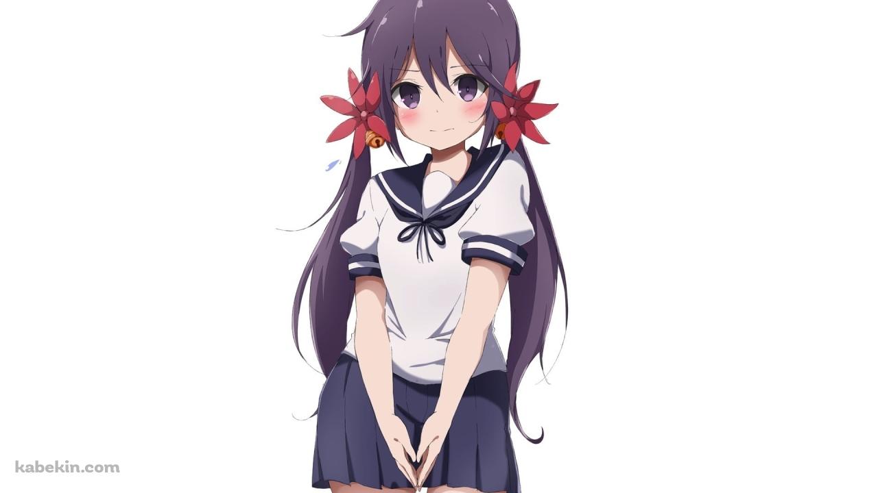 曙 / かわいい / セーラー服 / 赤い花 / 女子高生 / セーラー服 / 艦隊これくしょん / 艦これの壁紙(1280px x 720px) 高画質 PC・デスクトップ用