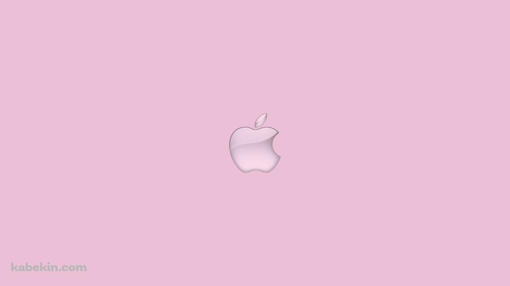 ピンク / シンプルなApple ロゴ / クリーンの壁紙(1024px x 576px) 高画質 PC・デスクトップ用