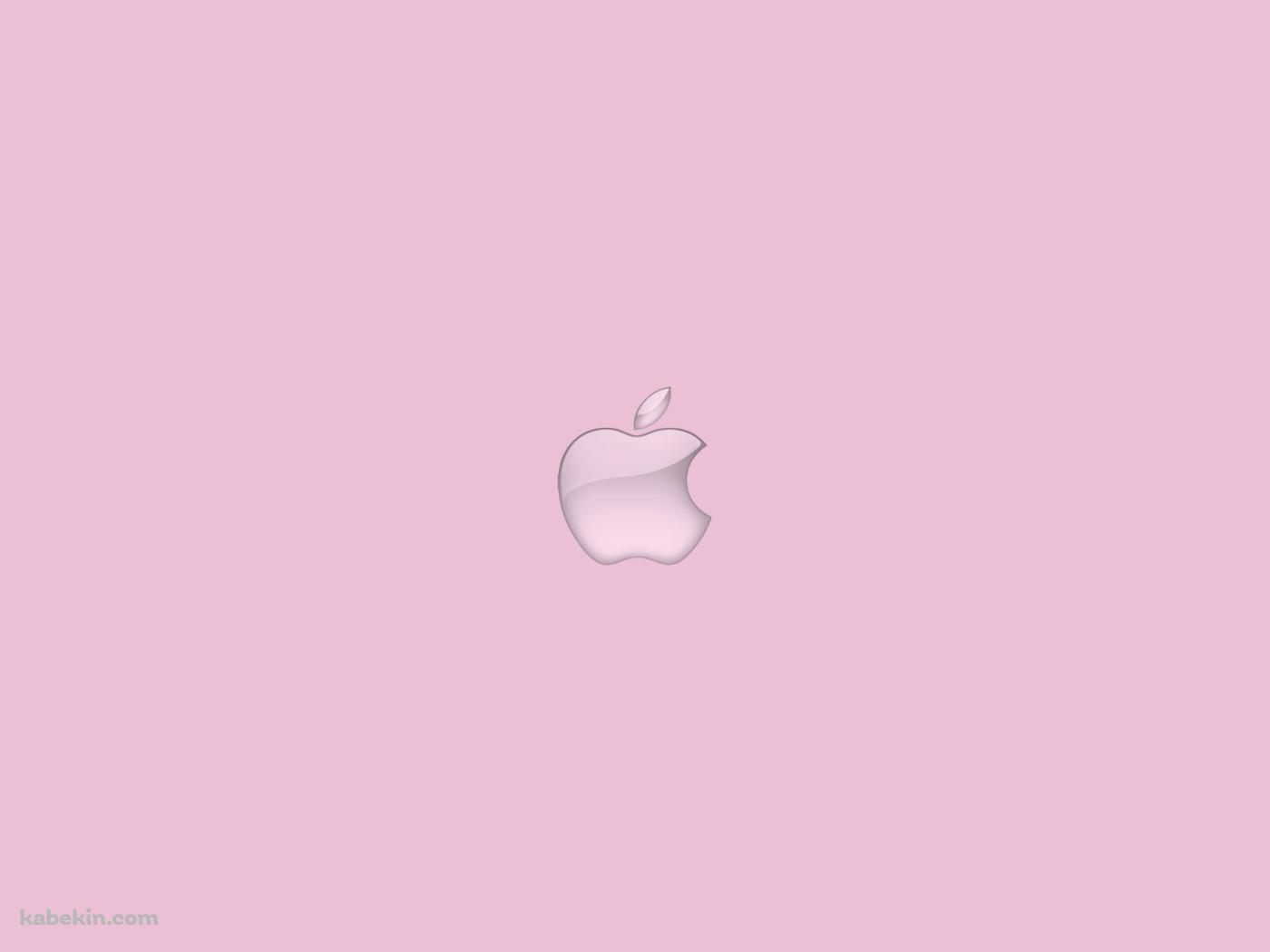 ピンク / シンプルなApple ロゴ / クリーンの壁紙(1400px x 1050px) 高画質 PC・デスクトップ用