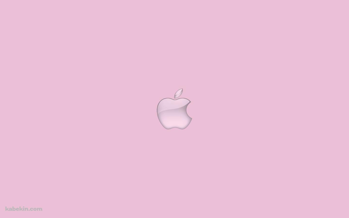 ピンク / シンプルなApple ロゴ / クリーンの壁紙(1440px x 900px) 高画質 PC・デスクトップ用