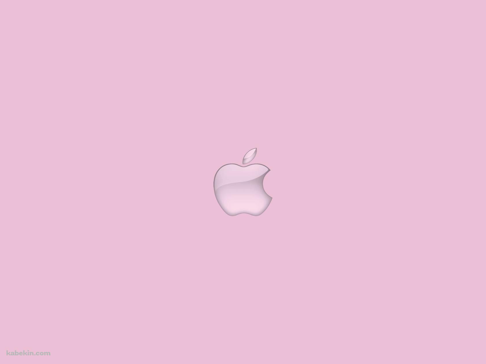 ピンク / シンプルなApple ロゴ / クリーンの壁紙(1680px x 1260px) 高画質 PC・デスクトップ用