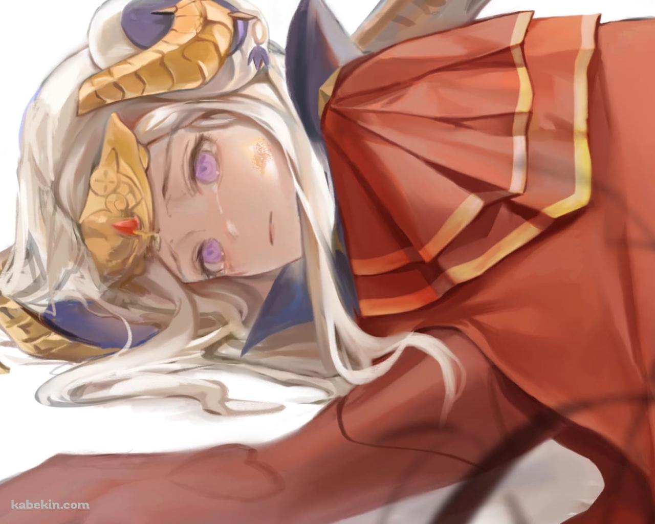 うつぶせのエーデルガルト=フォン=フレスベルグ / ファイアーエムブレム風花雪月 / ファンアート / イラストの壁紙(1280px x 1024px) 高画質 PC・デスクトップ用