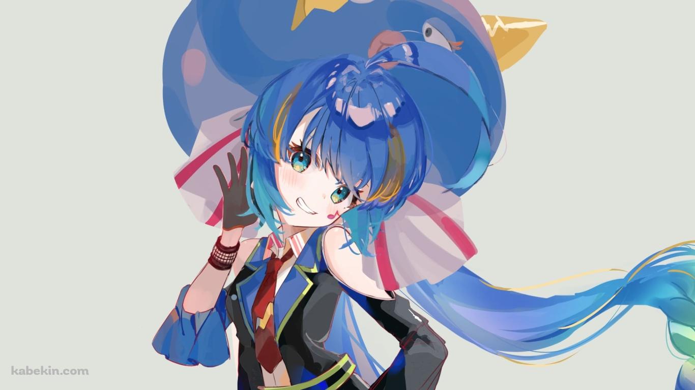 かわいい音街うな / ボカロ / ボーカロイド / ファンアート / イラストの壁紙(1366px x 768px) 高画質 PC・デスクトップ用