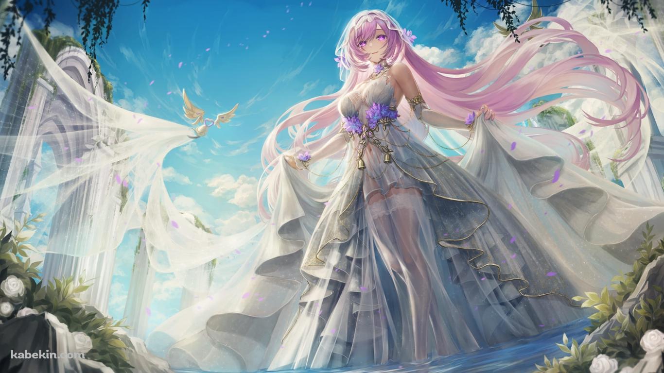 綺麗なエリシア / 崩壊3rd / ファンアート / イラストの壁紙(1366px x 768px) 高画質 PC・デスクトップ用