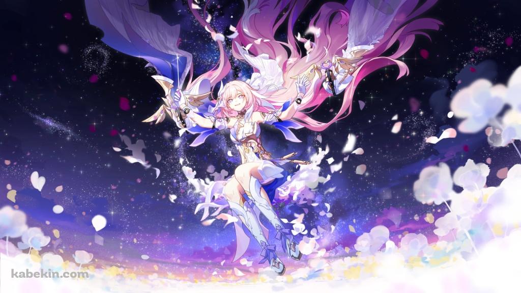 空飛ぶエリシア / 崩壊3rd / ファンアート / イラストの壁紙(1024px x 576px) 高画質 PC・デスクトップ用