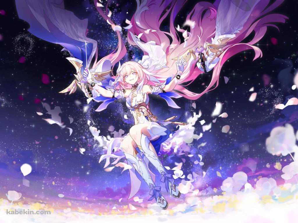 空飛ぶエリシア / 崩壊3rd / ファンアート / イラストの壁紙(1024px x 768px) 高画質 PC・デスクトップ用