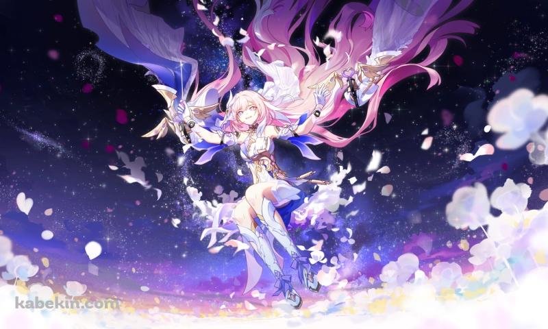 空飛ぶエリシア / 崩壊3rd / ファンアート / イラストの壁紙(800px x 480px) 高画質 PC・デスクトップ用