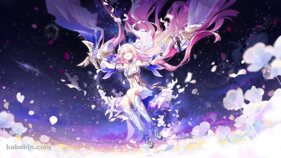 空飛ぶエリシア / 崩壊3rd / ファンアート / イラストの壁紙(960px x 540px) 高画質 PC・デスクトップ用