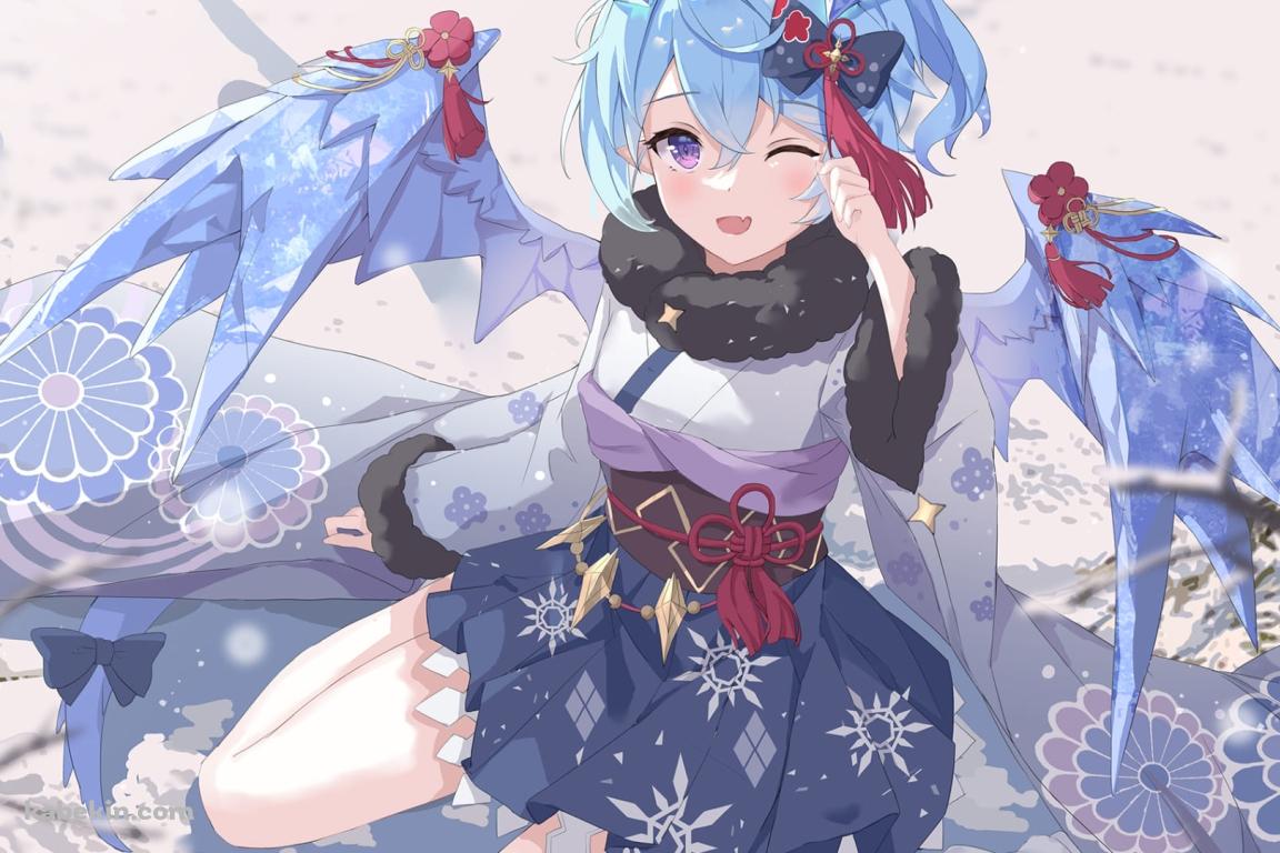 座ってこちらに微笑んでいるシェフィ / プリコネ / プリンセスコネクト！ / ファンアート / イラストの壁紙(1152px x 768px) 高画質 PC・デスクトップ用