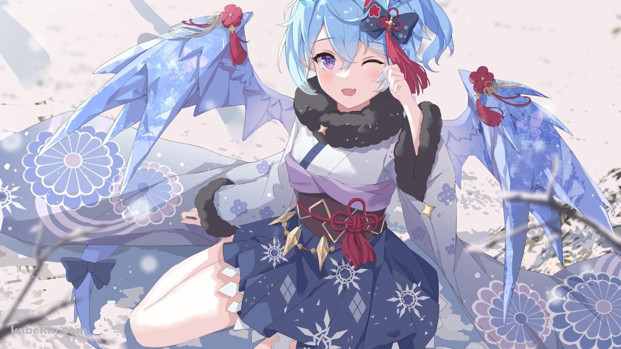 座ってこちらに微笑んでいるシェフィ / プリコネ / プリンセスコネクト！ / ファンアート / イラストの壁紙(1242px x 698px) 高画質 PC・デスクトップ用