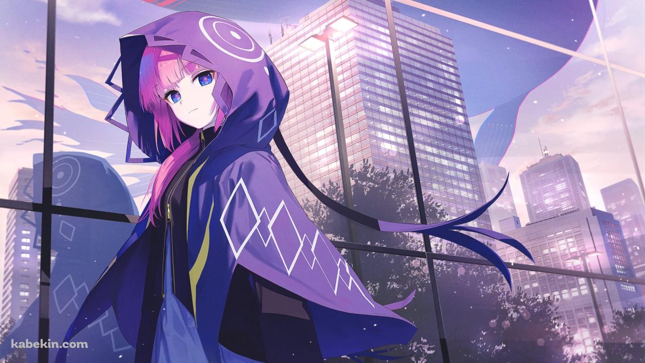 こちらを見つめる花譜（かふ） / カメラ目線 / バーチャルyoutuber / バーチャルシンガー / ファンアート / イラストの壁紙(1280px x 720px) 高画質 PC・デスクトップ用