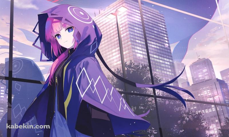 こちらを見つめる花譜（かふ） / カメラ目線 / バーチャルyoutuber / バーチャルシンガー / ファンアート / イラストの壁紙(800px x 480px) 高画質 PC・デスクトップ用