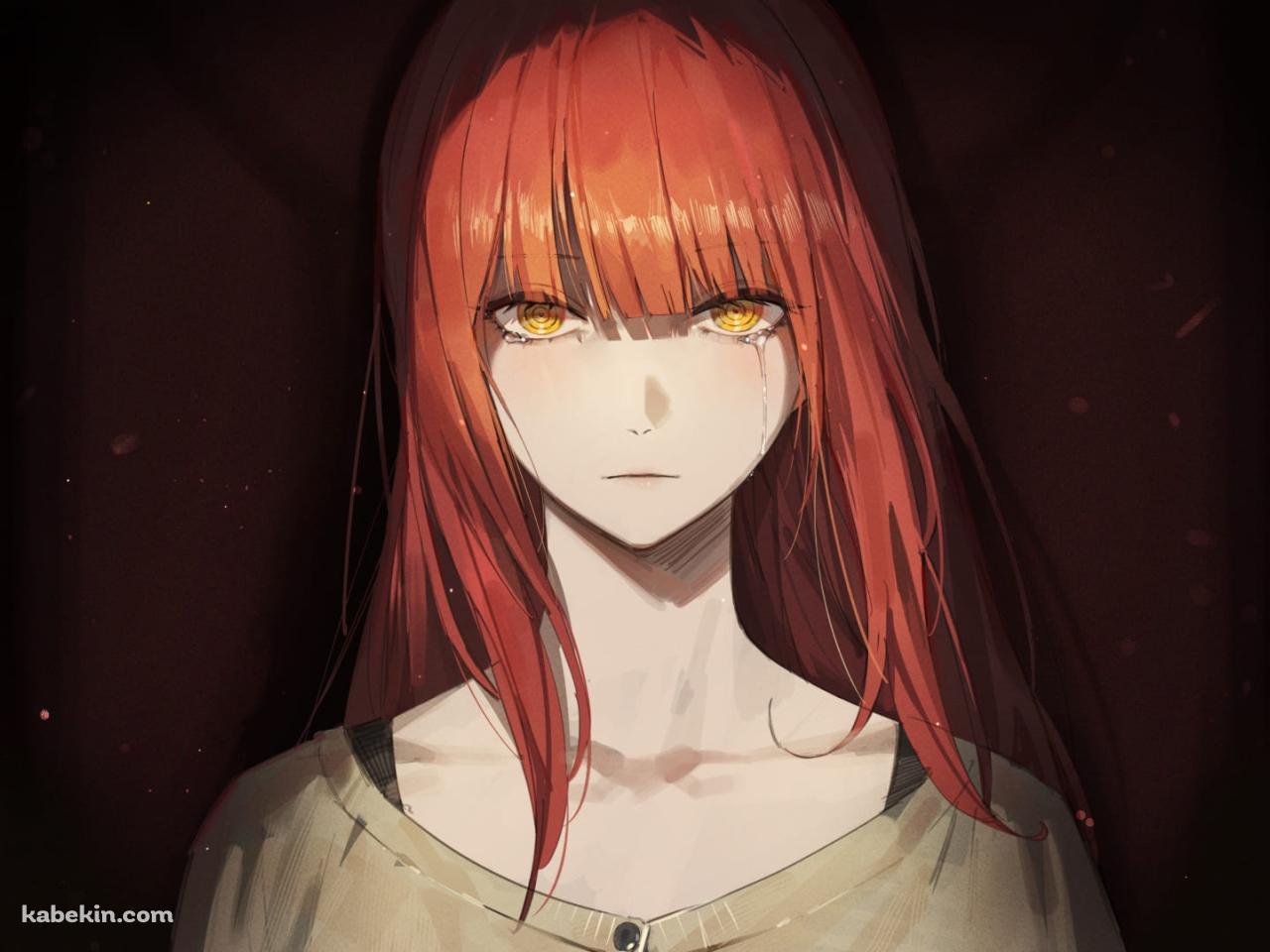 泣いているマキマ / 正面 / チェンソーマン / ファンアート / イラストの壁紙(1280px x 960px) 高画質 PC・デスクトップ用