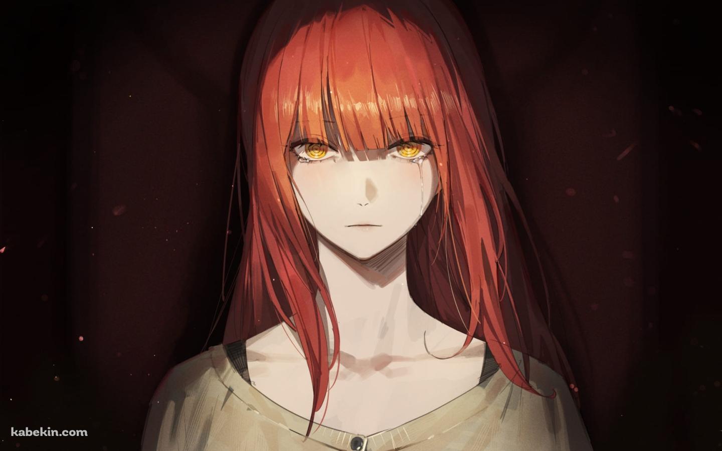 泣いているマキマ / 正面 / チェンソーマン / ファンアート / イラストの壁紙(1440px x 900px) 高画質 PC・デスクトップ用