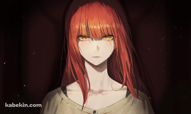 泣いているマキマ / 正面 / チェンソーマン / ファンアート / イラストの壁紙(800px x 480px) 高画質 PC・デスクトップ用