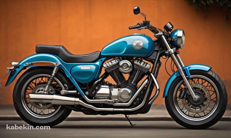 水色の綺麗なカスタムバイクの壁紙(800px x 480px) 高画質 PC・デスクトップ用