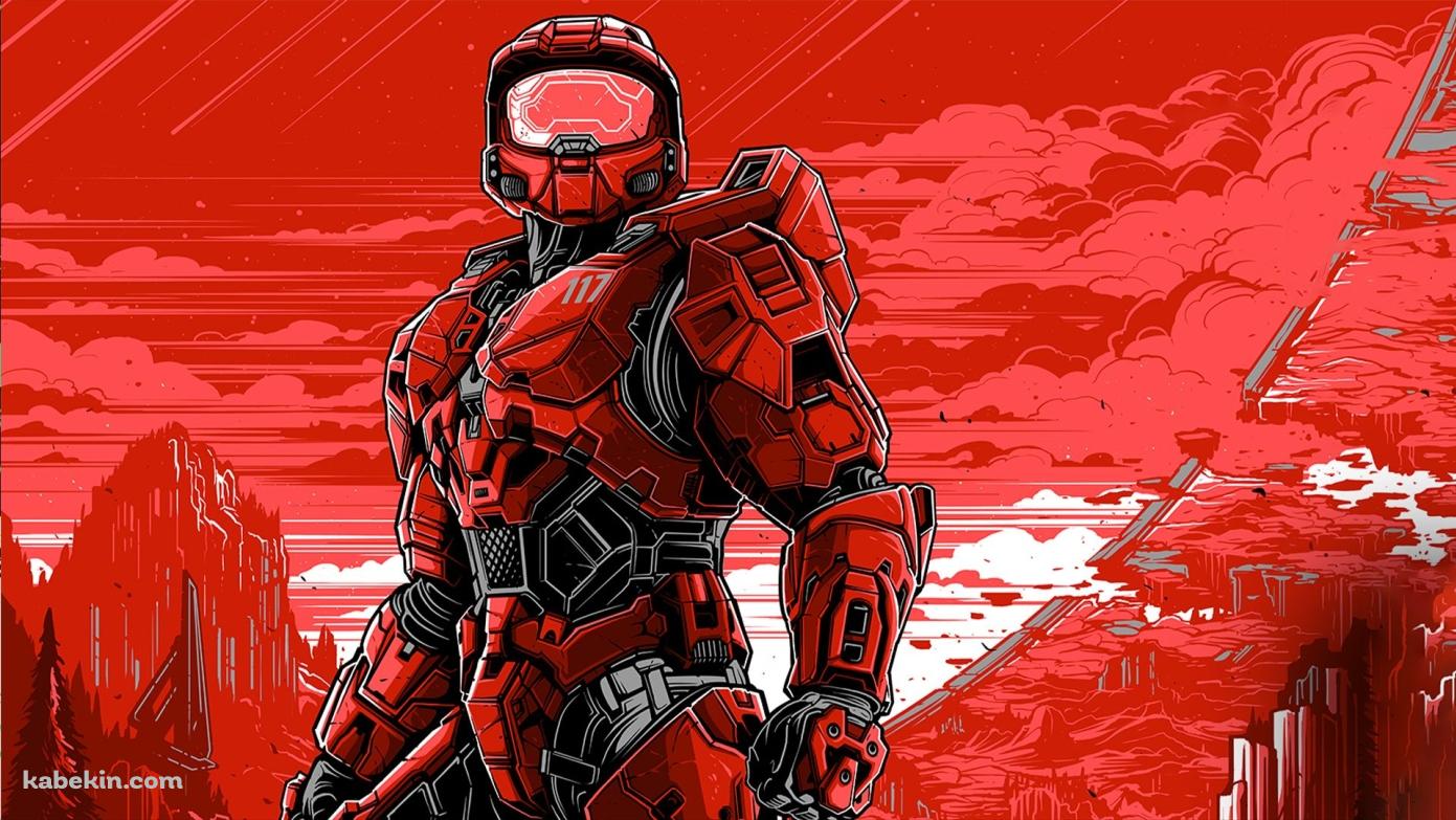 HALO / 赤の壁紙(1391px x 783px) 高画質 PC・デスクトップ用