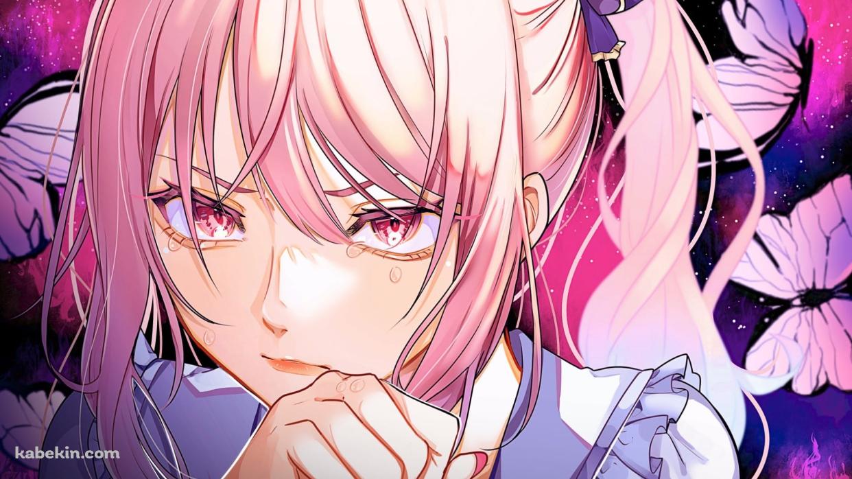 泣いている暁山瑞希 / 蝶 / プロセカ / プロジェクトセカイの壁紙(1242px x 698px) 高画質 PC・デスクトップ用