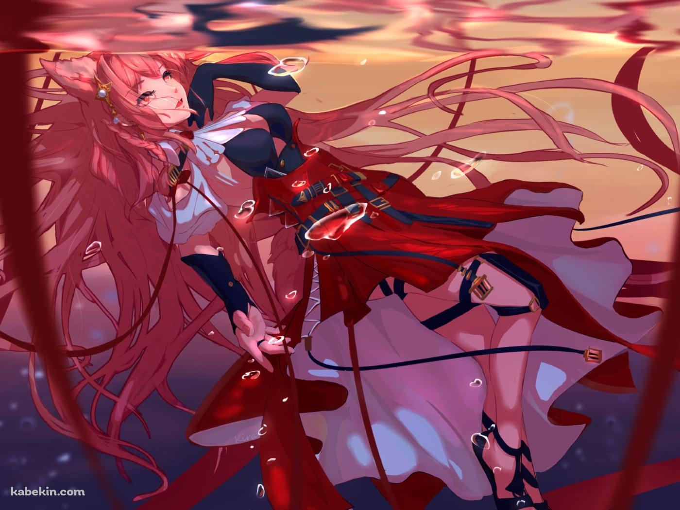 水の中に浮くパゼオンカ / ポジョムカ / 綺麗 / オペレーター / アークナイツの壁紙(1400px x 1050px) 高画質 PC・デスクトップ用