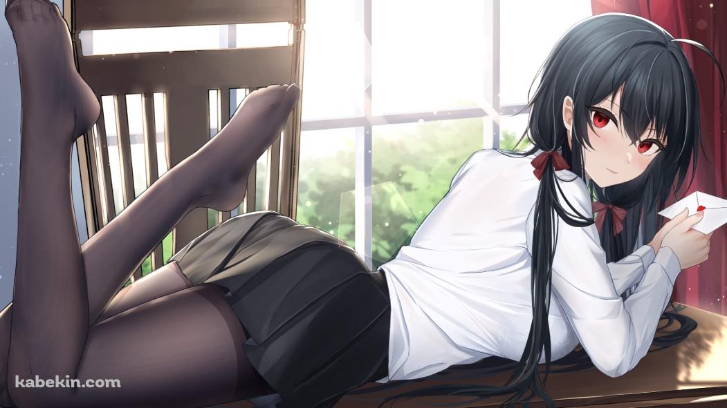 机の上でラブレターを持ちこちらを見る可愛い大鳳 / アズールレーンの壁紙(1051px x 591px) 高画質 PC・デスクトップ用