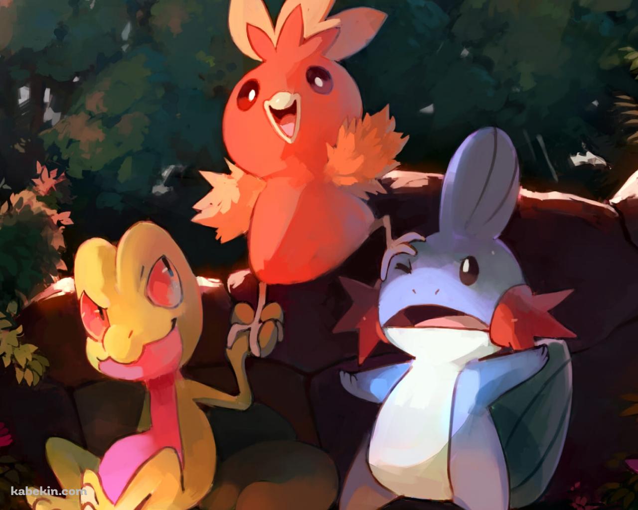 ミズゴロウ / アチャモ / キモリ / ポケモンの壁紙(1280px x 1024px) 高画質 PC・デスクトップ用